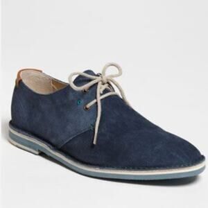 Ted Baker London | Chock Oxford Suede Derby Shoes Blue Size 13